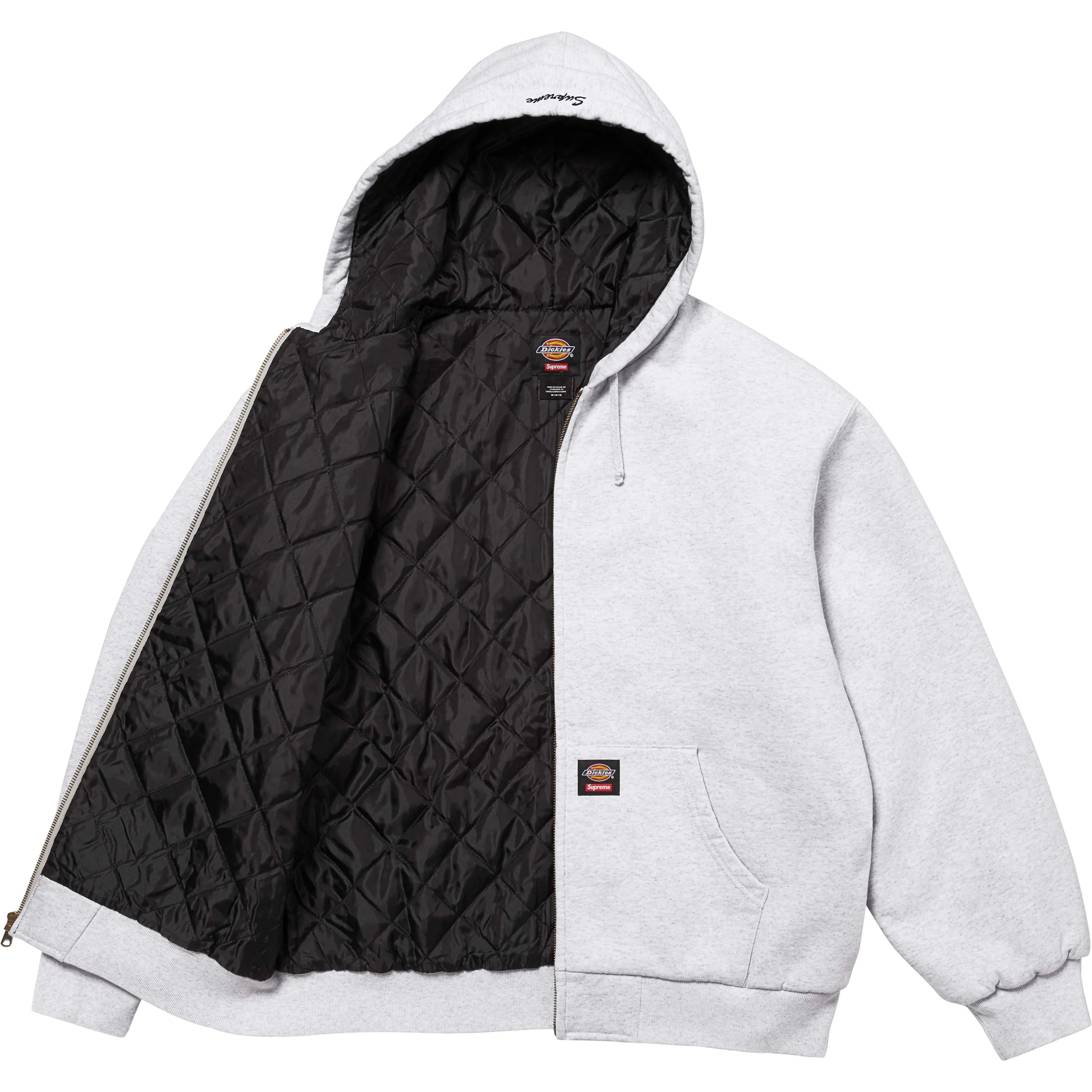 Supreme®/Dickies® Quilted Lined Zip Up Hooded Sweatshirt view 4
